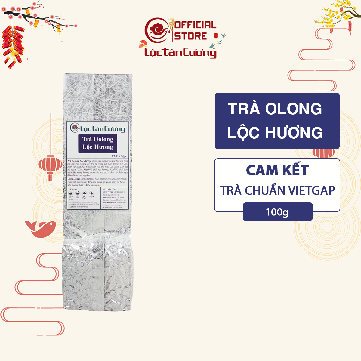 Trà ô long lộc hương 100g - lộc tân cương