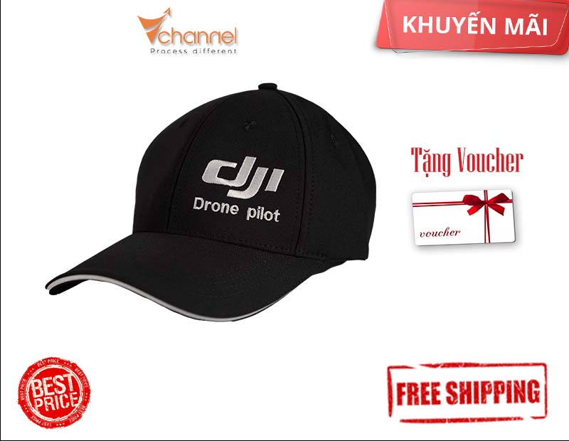 Mũ lưỡi trai (Nón) DJI (Professional Pilot / Drone Pilot) sành điệu khaki dày mịn cao cấp FREESHIP