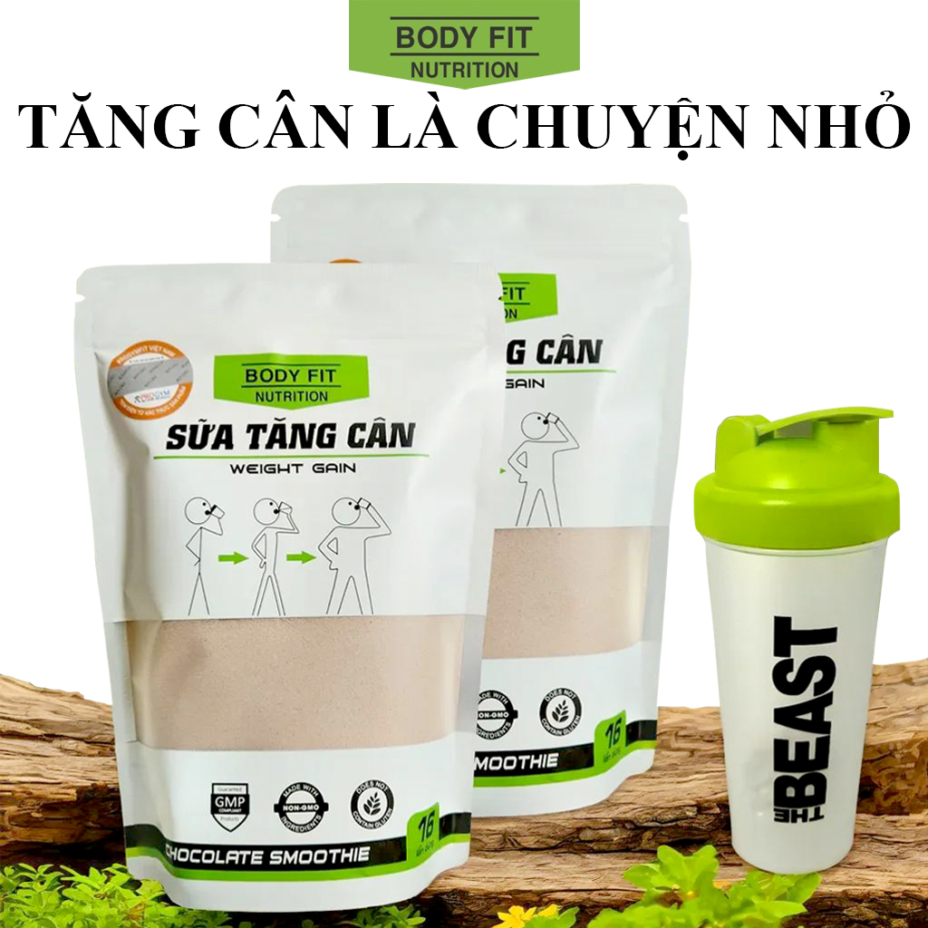 COMBO 2 Túi Sữa Tăng Cân Cho Người Gầy BodyFit - Weight Gain + Bình Lắc