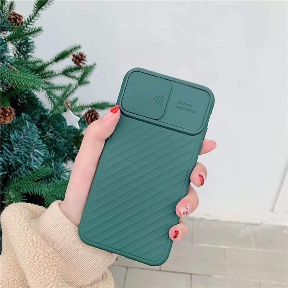 ỐP LƯNG NẮP TRƯỢT BẢO VỆ CAMERA LOẠI DÀY MÀU XANH RÊU DÀNH CHO IPHONE 6PLUS ĐẾN 11PRO