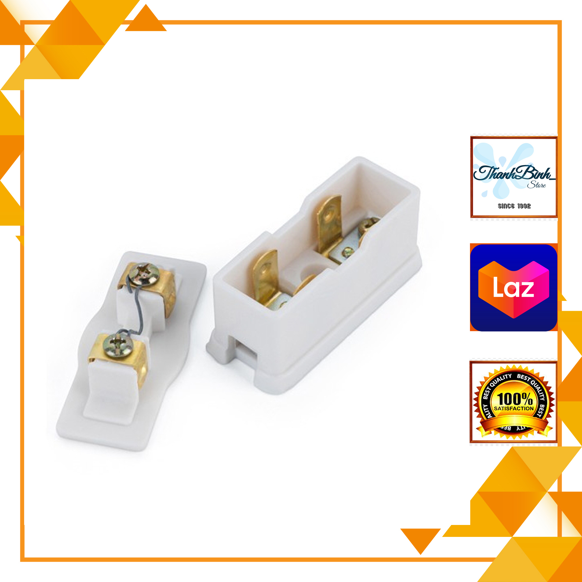 Cầu chì điện gắn bảng nổi cc10a sopoka- màu trắng