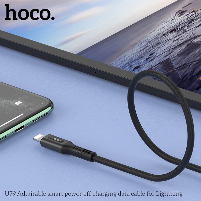 [HCM]Cáp Sạc Nhanh Lightning Hoco U79 Tự ngắt cho iPhone/iPad tự ngắt khi pin đầy  Chống Chai Pin iPhone 7Plus X XS XS MAX