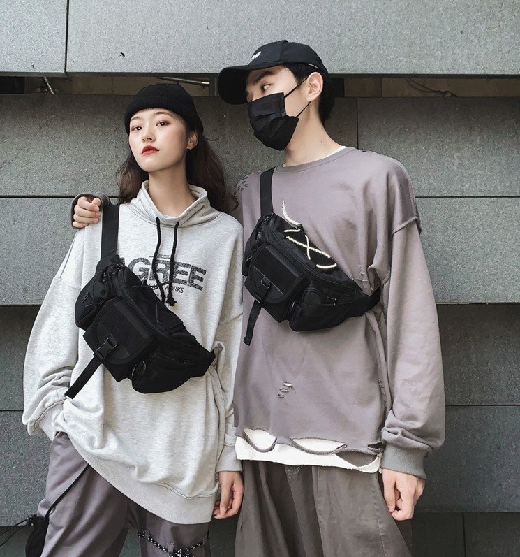 Túi Đeo Chéo Đeo Vai Đeo Hông Thể Thao nam nữ Hàn Quốc HeyMister HM02 Phong Cách Trẻ Trung Năng Động 2020