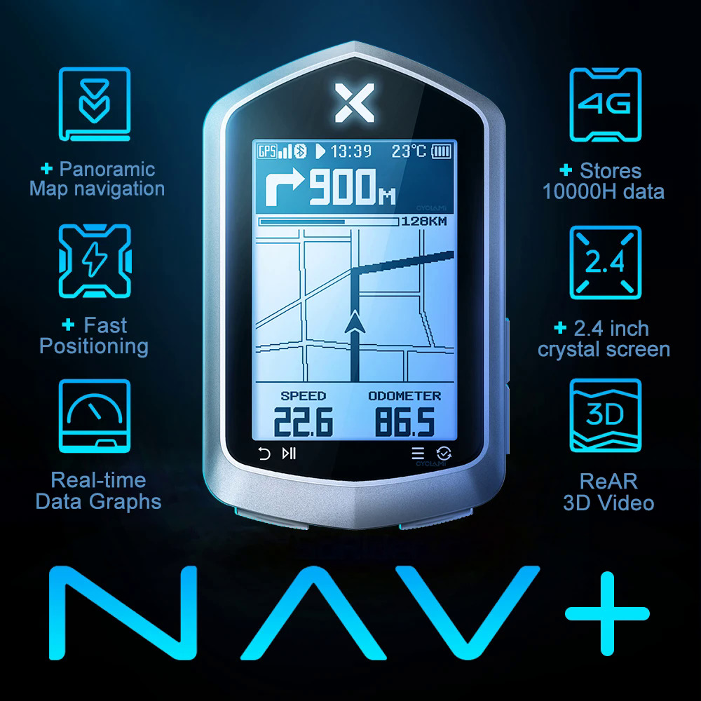 Xoss NAV Plus nav2 Pro NAV xe đạp  máy tính đi xe đạp đi xe đạp bản đồ điều hướng tuyến đường MTB đường không dây đồng hồ tốc độ đo đường