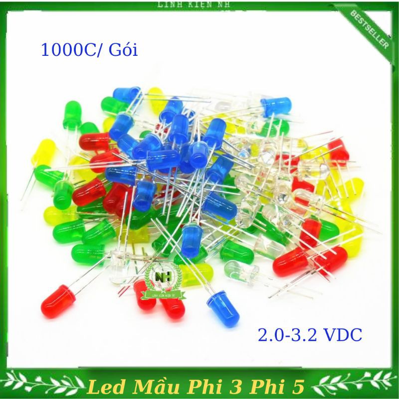 Gói 1000c led mầu ra mầu 2.0-3.2vdc