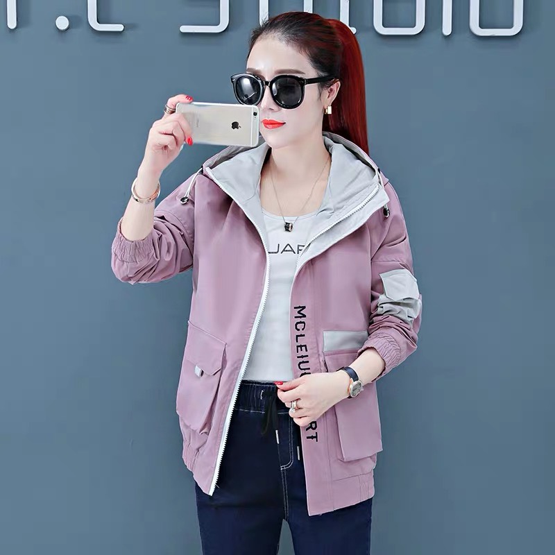[HCM]áo khoác nữ túi hộp lót trong y hình chất liệu dù ngoại cao cấp