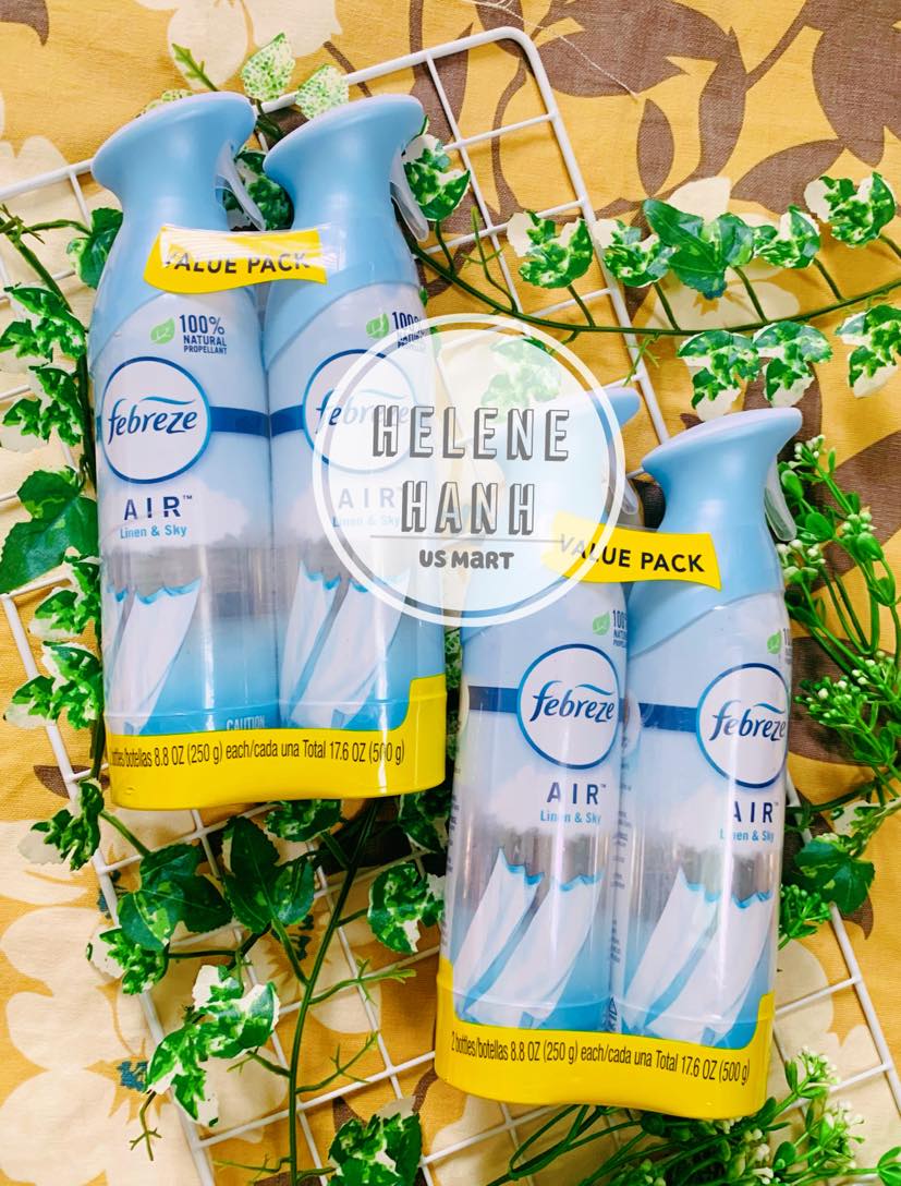 Xịt phòng khử mùi Febreze Air Line & Sky chai 250g của Mỹ