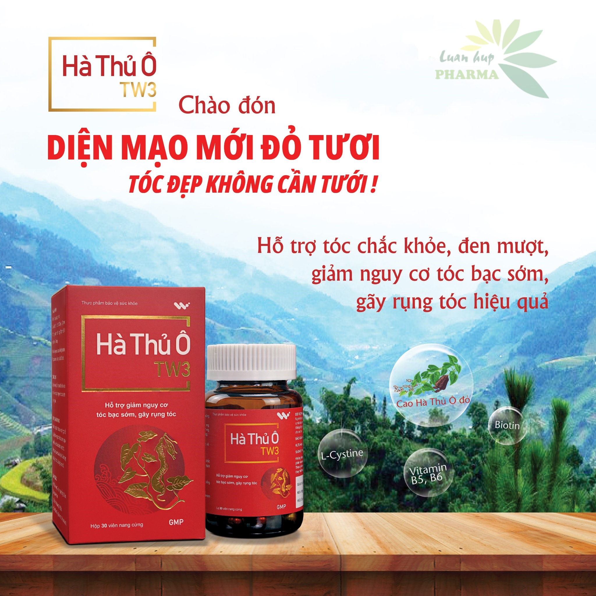 Viên uống hà thủ ô tw3 60 viên - chống bạc tóc, rụng tóc, giúp tóc khoẻ mạnh hơn...
