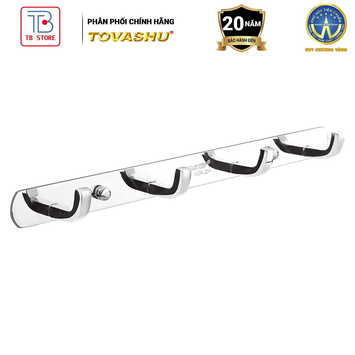 Móc treo quần áo vuông inox 304 Tovashu MU, Móc treo đồ cao cấp  - BẢO HÀNH 20 NĂM