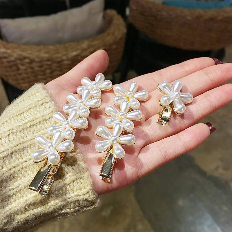 Set 3 kẹp tóc mái hình hoa FUHA, set cặp tóc nữ phong cách Hàn Quốc