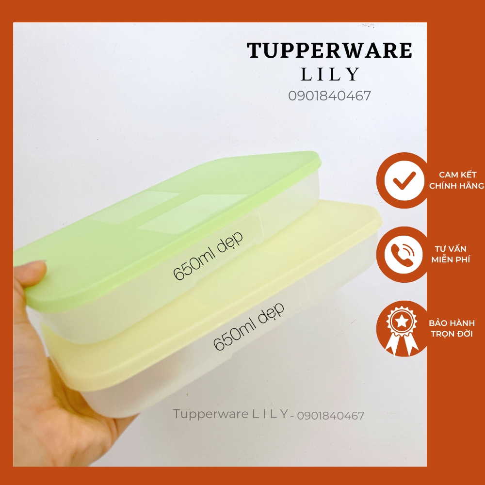 Hộp đông 650ml dẹp - Tupperware