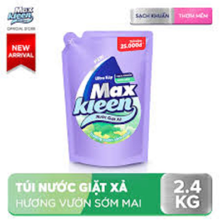 Túi nước giặt xả maxkleen hương sớm mai 2.4kg