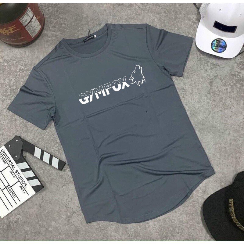 GYMFOX Áo thun nam, lai bầu thể thao, thun lạnh co giãn 4 chiều, tập gym
