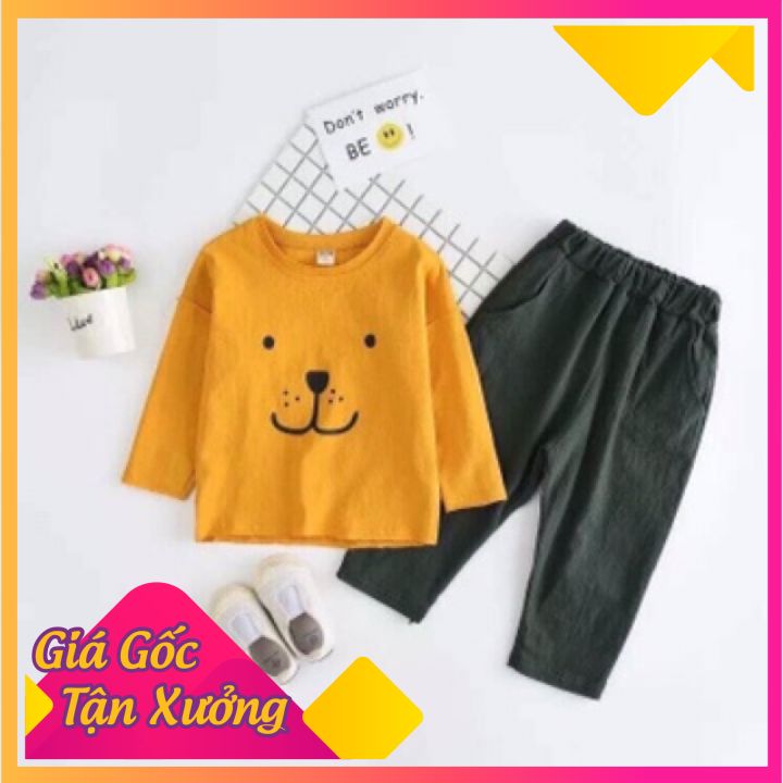 Bộ đồ dài tay cho bé trai, Bộ Đồ Cho Bé Trai Sang Chảnh Phong Cách Hàn Quốc Dễ Thương
