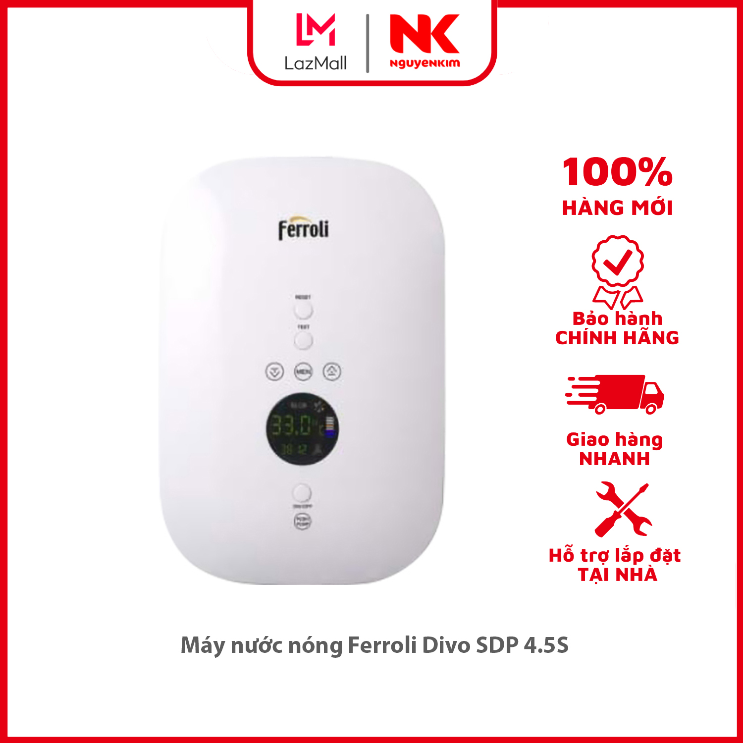 Máy nước nóng ferroli divo sdp 4.5s