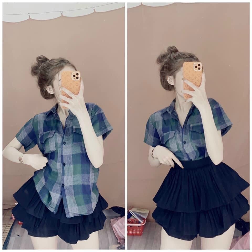 Sơ mi nữ tay ngắn BBR thời trangb cực hot 2022