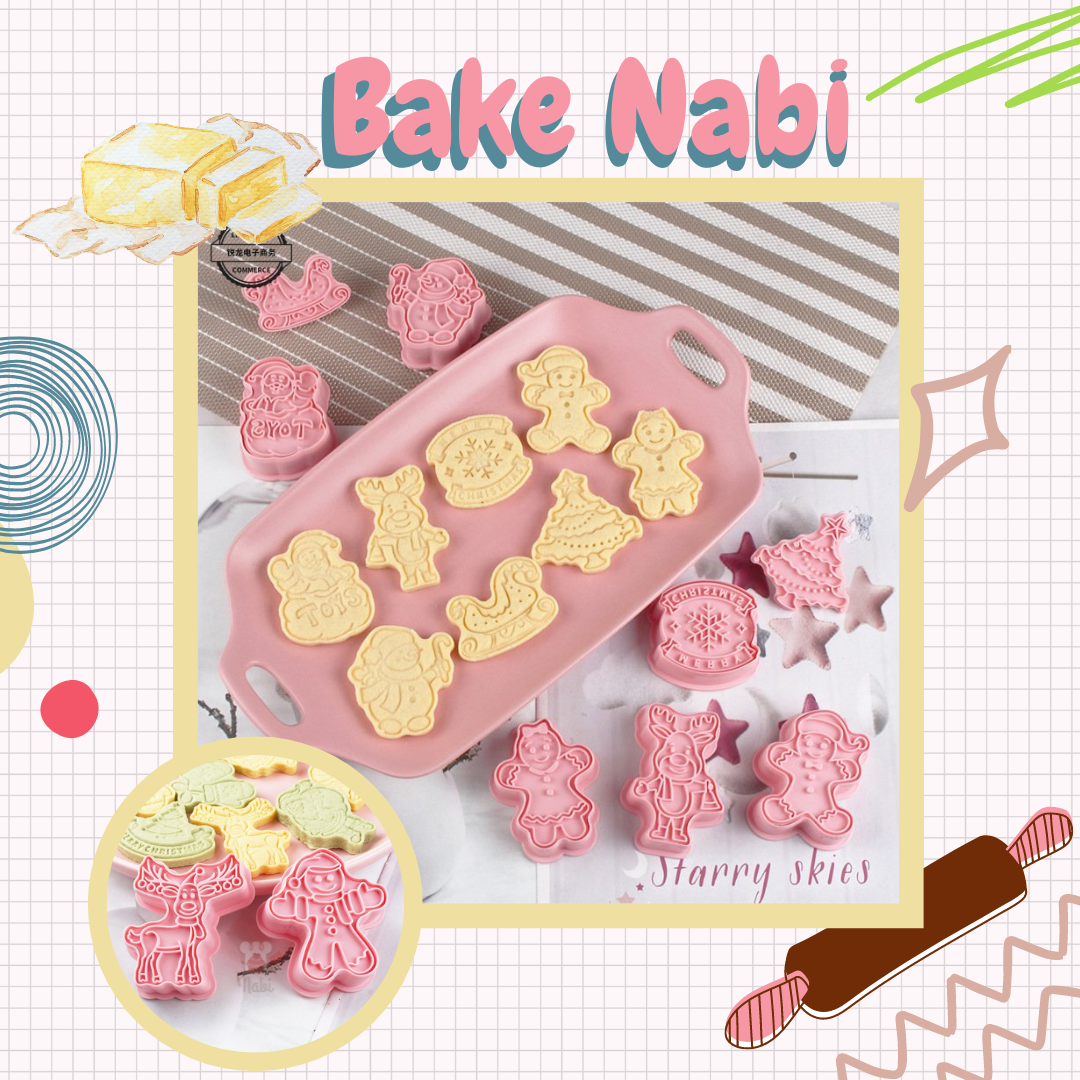 Khuôn nhấn cookie cutters noel xinh xắn