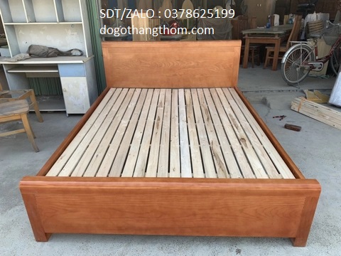 giường ngủ gỗ sồi 1m8x2m gỗ sồi rác gỗ quế phòng ngủ