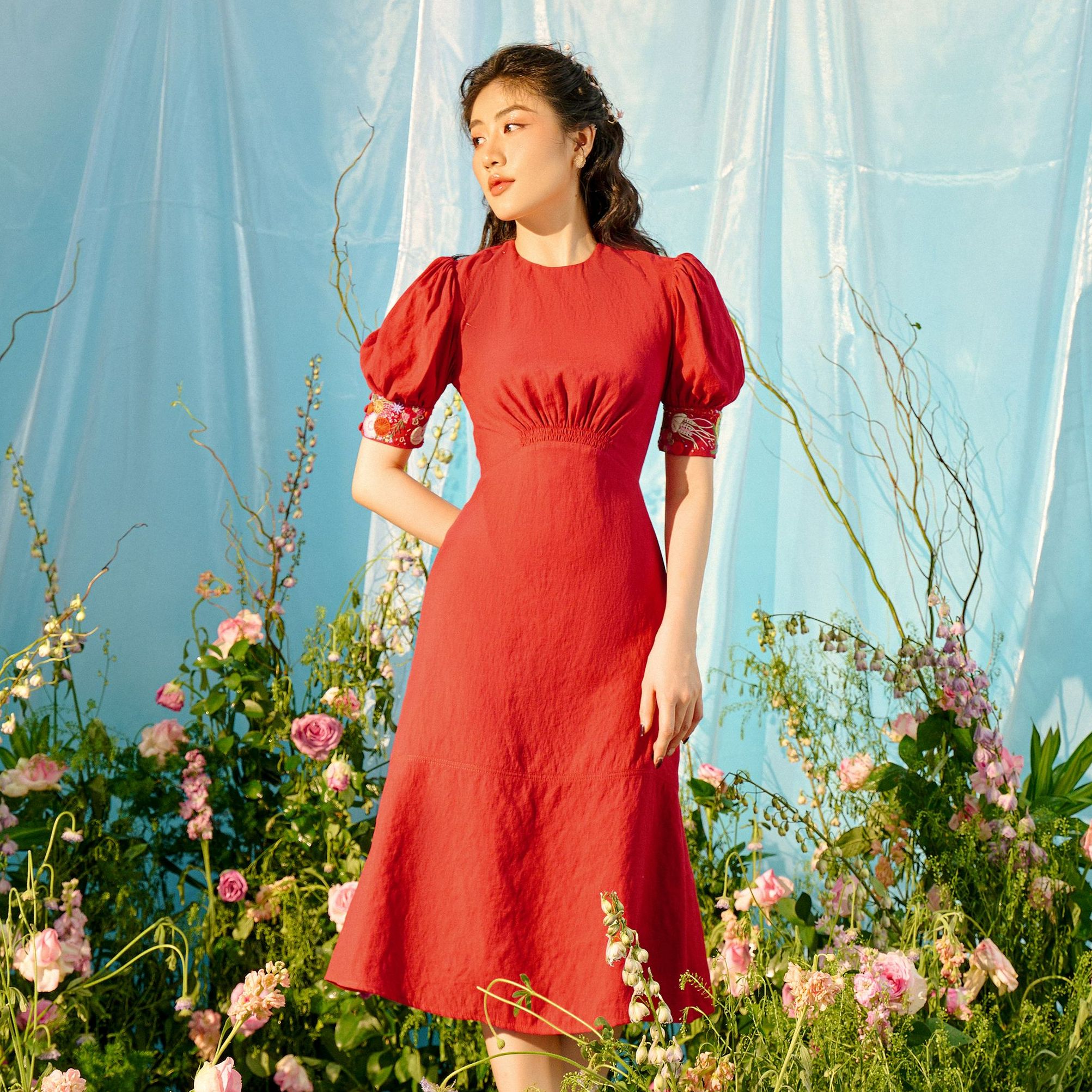 Olv - đầm alymer embro dress