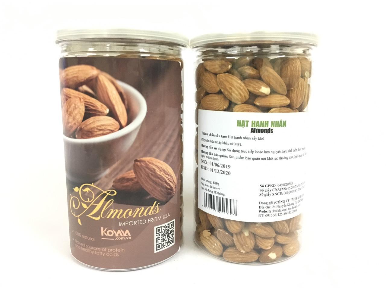 Hạnh nhân mỹ đã tách vỏ rang muối 500g