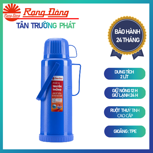 Phích nước rạng đông 2 lit , bình giữ nhiệt đựng nước nóng, model: rd 2035 n5