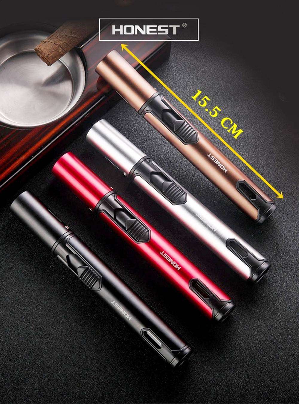Bật lửa khè honest 753 kim loại -