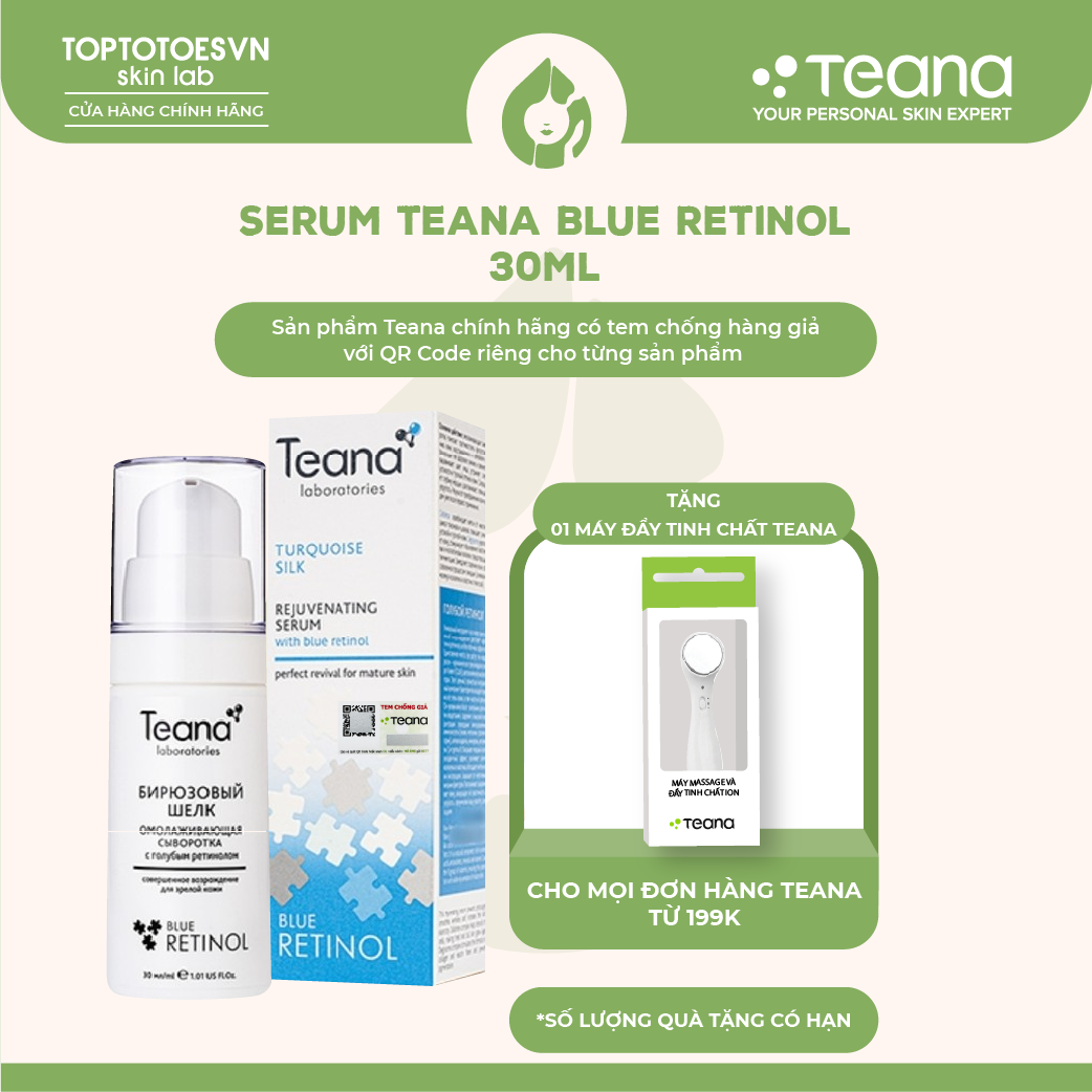 Serum Teana Blue Retinol cho da căng sáng láng mướt trẻ hoá da