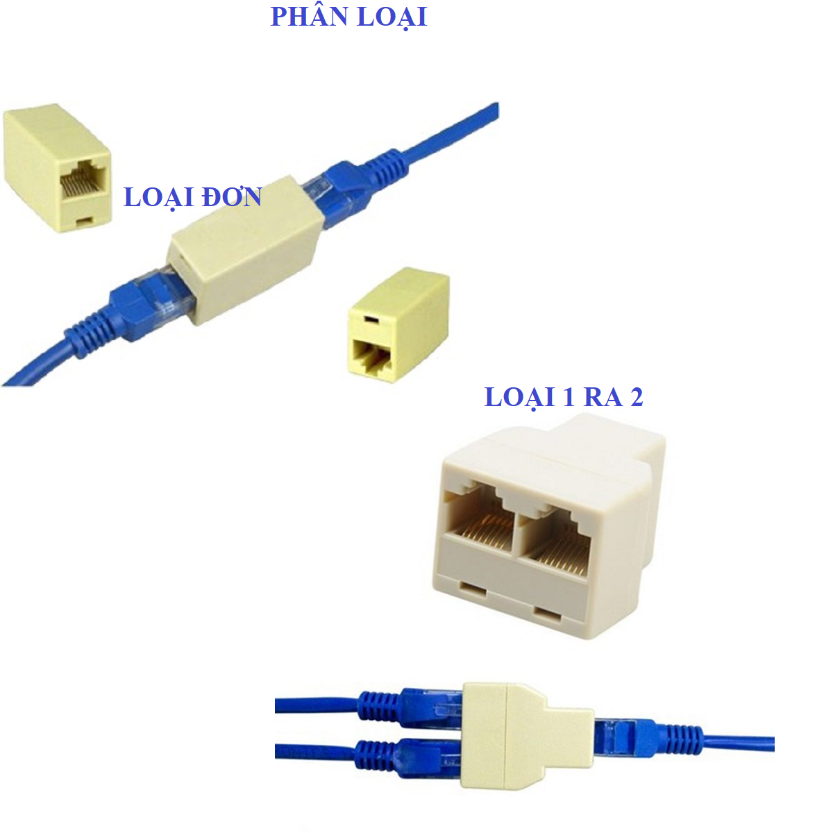 Đầu nối dây mạng – dùng nối dài 2 đầu cáp combo 2 cái – diy820.1051