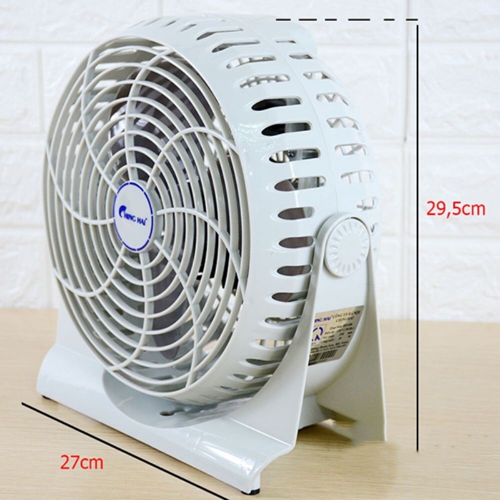 Quạt để bàn văn phòng cắm điện mini Chinghai HD606 9 inch , hộp tản để giường nhỏ gọn , công suất 24W không ồn