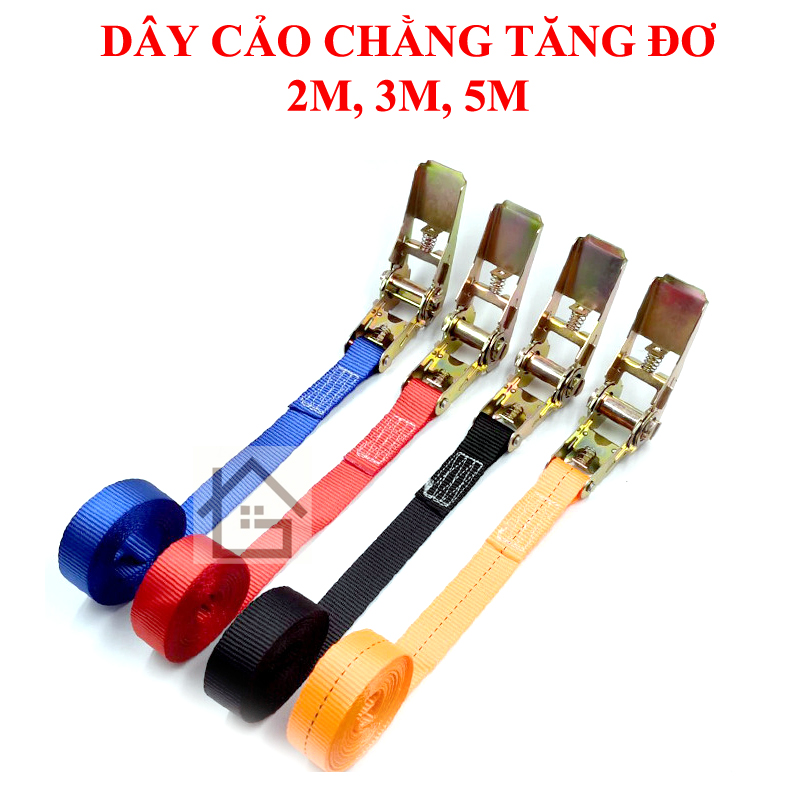 Dây cảo chằng tăng đơ rộng 25mm chằng hàng lực kéo 800kg an toàn chắc chắn