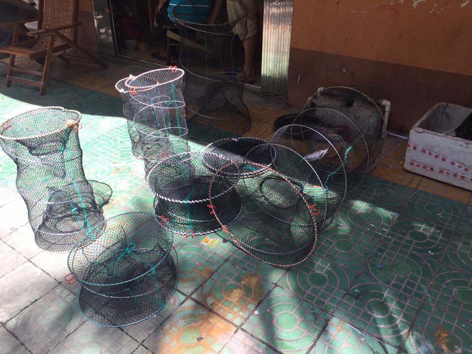 Lồng lò xò bẫy cua cá ếch - lồng đặt cống