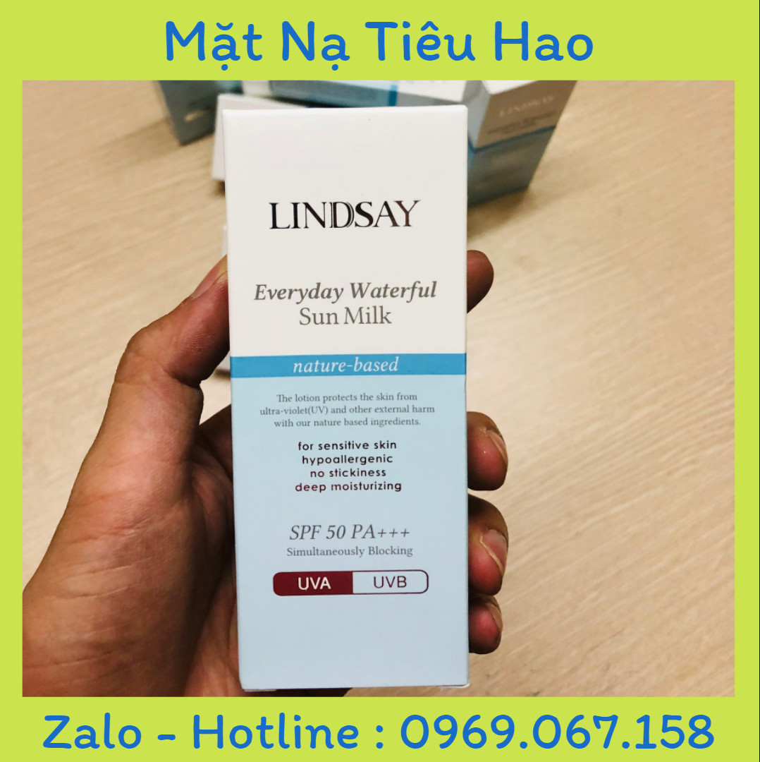 Kem chống nắng vật lý lindsay spf 50 pa+++ uva uvb