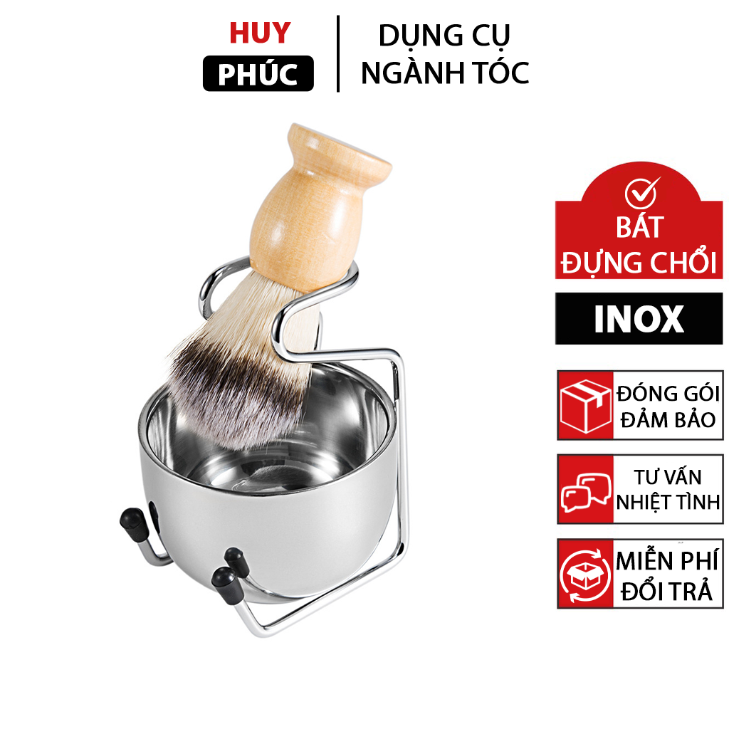 Bộ chổi quét bọt cạo râu đánh bọt, dụng cụ quét kem cạo râu lông mềm cao cấp T