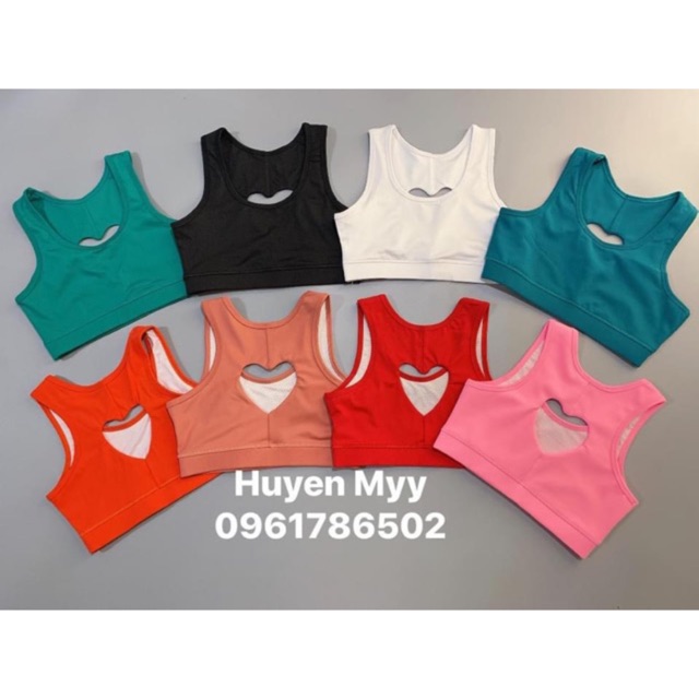 Áo bra tập gym lưng khoét tim cực xinh