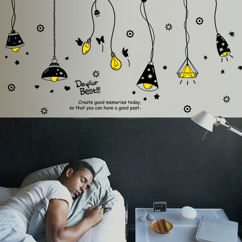 Decal dán tường bóng đèn điện Xl 8198
