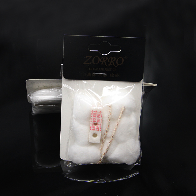 Combo bông, bấc, đế lót bật lửa xăng đá hàng đẹp zoro