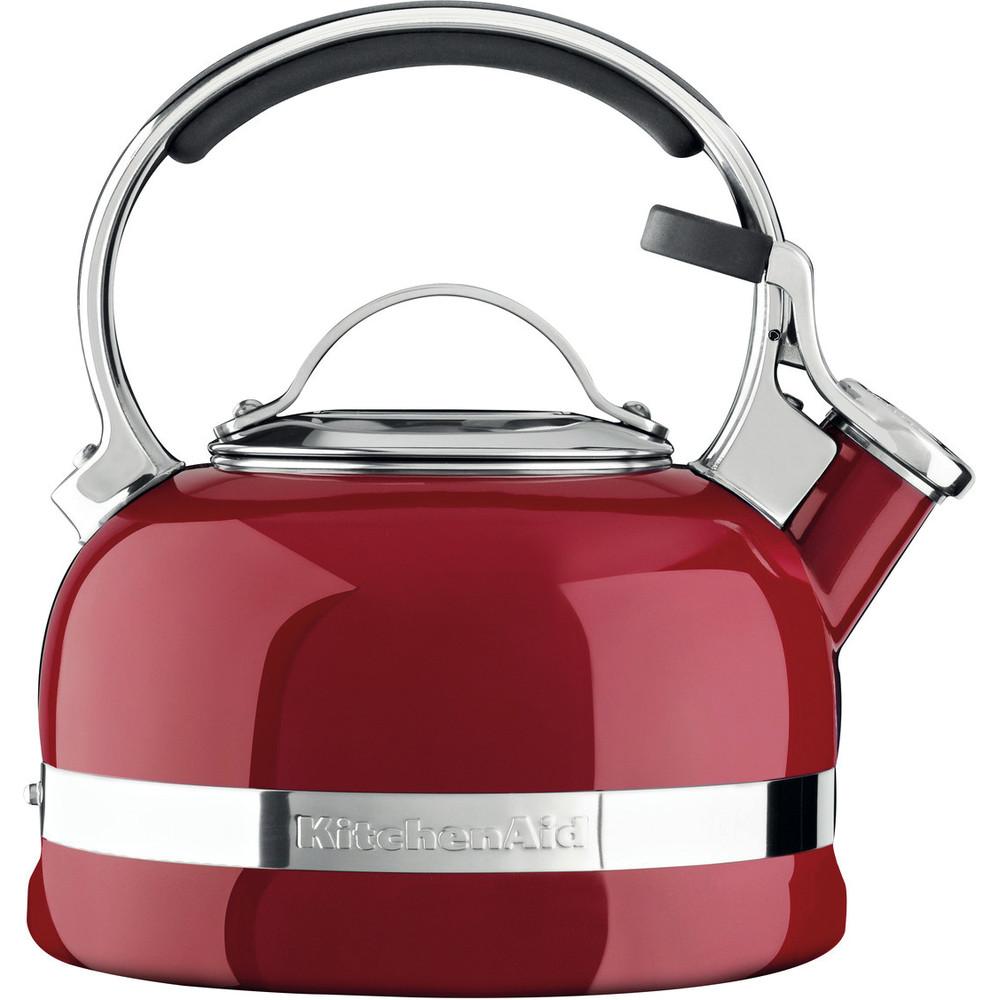 Ấm đun từ thổi sáo KitchenAid Stovetop, dung tích 1,9L, màu đỏ