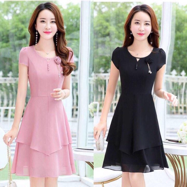 [HCM]ĐẦM VOAN DỰ TIỆC KÈM HOA SIÊU XINH