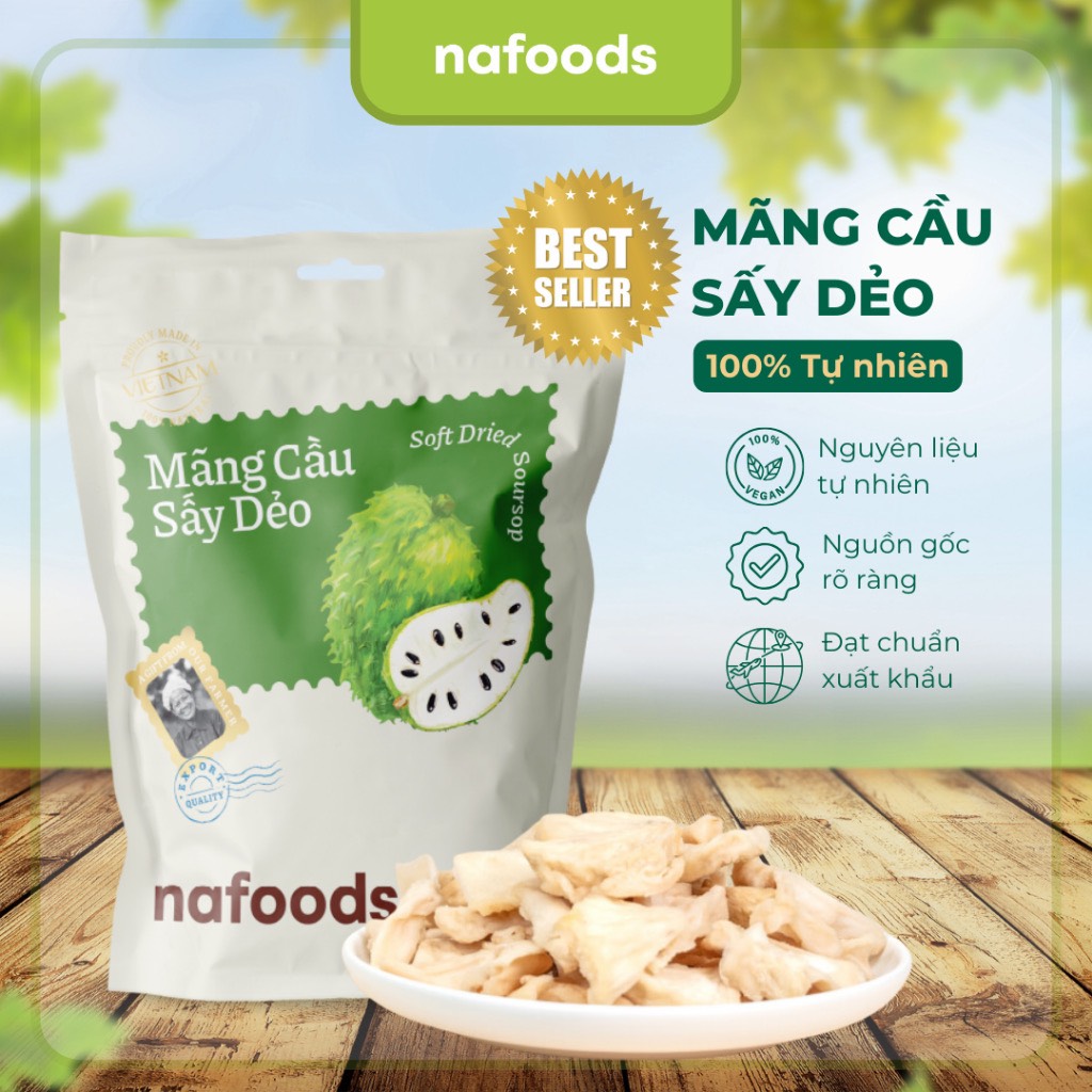 Mãng cầu sấy dẻo nafoods túi 100gr