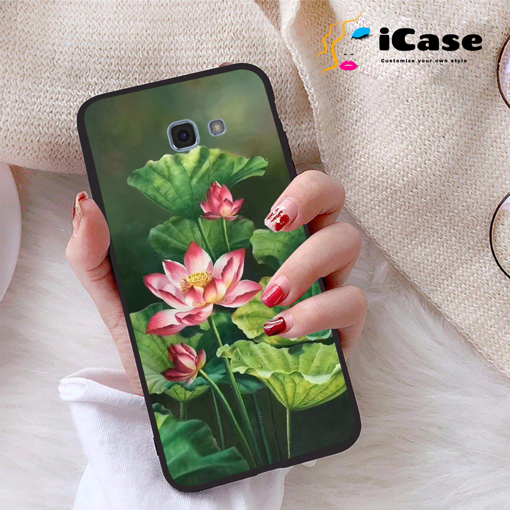 Ốp lưng samsung galaxy a7 2017 viền dẻo tpu bst sen