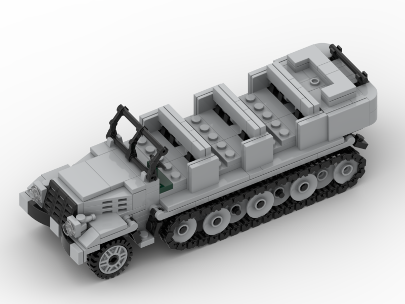 Đồ chơi lắp ráp Non Lego Moc Jeep Zugkraftwagen 8T