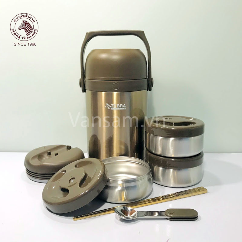 Hộp cơm giữ nhiệt Zebra 1.8 lít - Sx tại Thái Lan