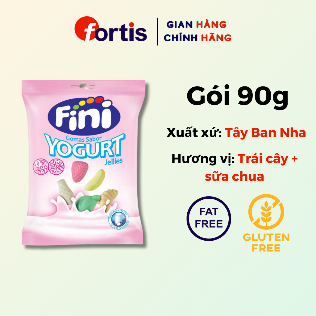 Kẹo dẻo fini yogurt sữa chua trái cây 90g
