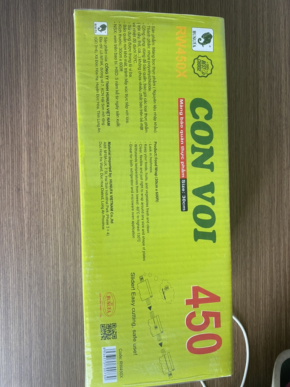 Màng bọc thực phẩm 450 Nhãn hiệu Con Voi