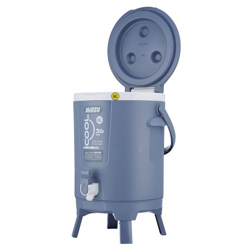 Bình đá icool 6l duy tân màu nhũ có đế chân