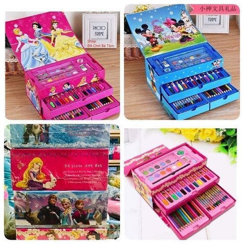 HỘP MÀU 3 TẦNG 54 CHI TIẾT