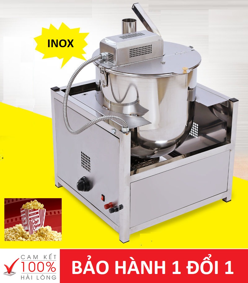 Máy làm bắp rang bơ công ngiệp, Công suất lớn , tốc độ nhanh và đều , Inox cao cấp và bền bỉ