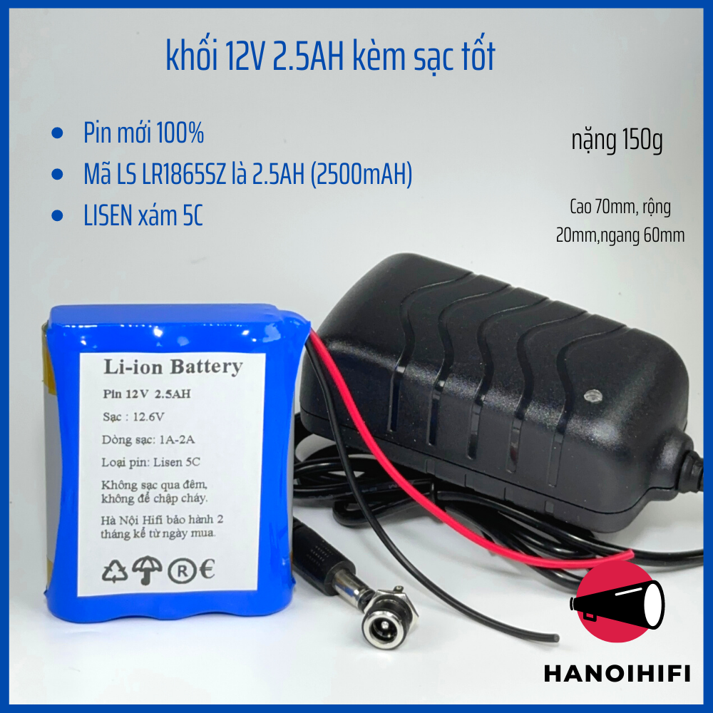 PIN 3s-12V Kèm mạch bảo vệ báo dung lượng, pin mới dung lượng chuẩn xả cao