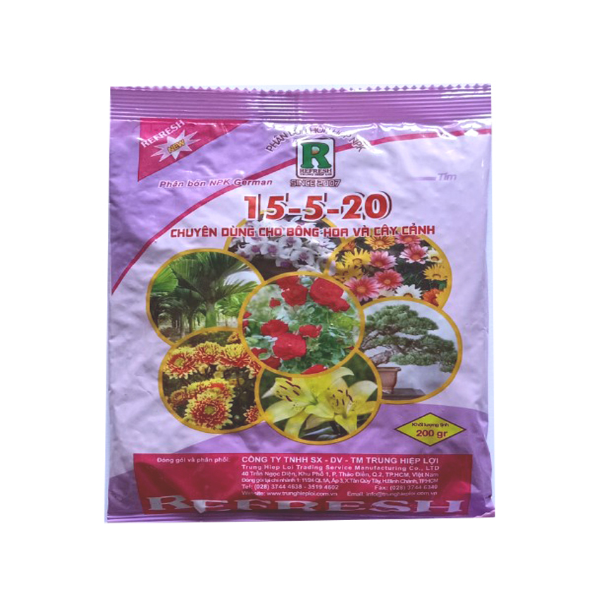 [HCM]Phân bón gốc npk cao cấp 15-5-20 chuyên dùng cho bông hoa cây cảnh cỏ trồng giúp cây sinh trưởng mạnh chống chịu tốt dưỡng hoa lâu tàn màu sắc đẹp