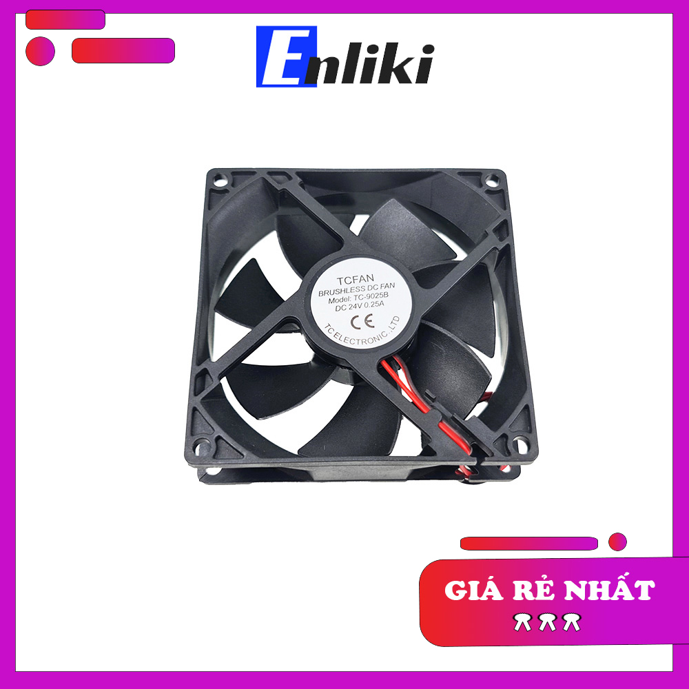 Quạt tản nhiệt 9cm 9025 9x9x2.5cm 24v 0.25a